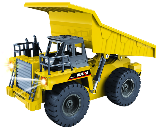 Huina 1540 - 1:18 6CH Alloy RC Dumo Dump Truck Toy Bee Yellow - RACKTRENDZ