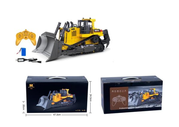 Load image into Gallery viewer, Huina 1569 - (1:16) RC Bulldozer 2.4Ghz - RACKTRENDZ
