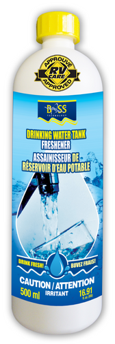 RV Boss 1760 - Box of 12, RV-Boss Drinking Water Tank Freshener (500 ml) - RACKTRENDZ