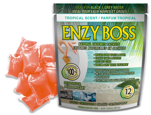 Enzy Boss 1766 - Box of 12, Enzy-Boss Tropical Packets (12 / bag) - RACKTRENDZ