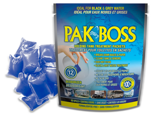 Pak Boss 1768 - Box of 12, Holding Tank Treatment / Deodorizer (12 / bag) - RACKTRENDZ