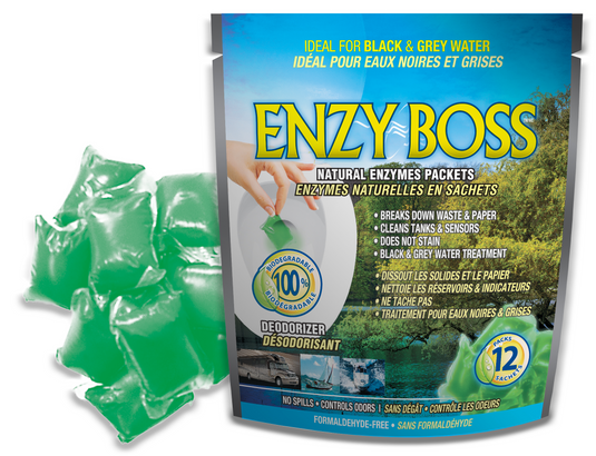 Enzy Boss 1769 - Box of 12, Natural Enzymes Holding Tank Additive (12/Bag) - RACKTRENDZ