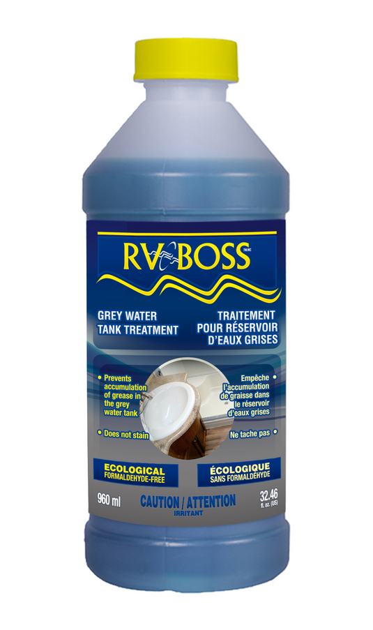 RV Boss 17791 - Box of 12, RV-Boss Grey Water Tank Treatment (960 ml) - RACKTRENDZ