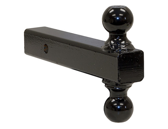 Buyers 1802213 - Double-Ball Hitch Solid Shank With Black Balls 2"/2-5/16" - RACKTRENDZ
