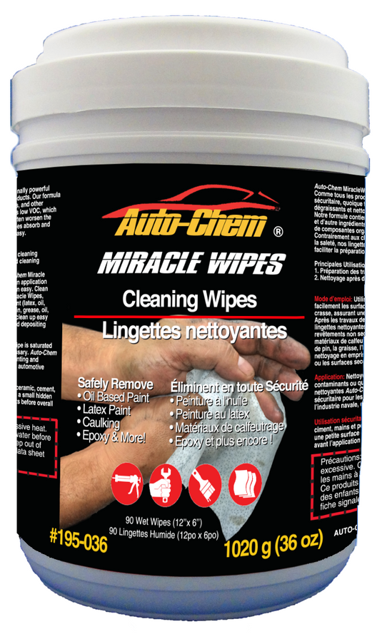 Auto Chem 195-036 - "Miracle Wipes" Cleaning Wipes - RACKTRENDZ