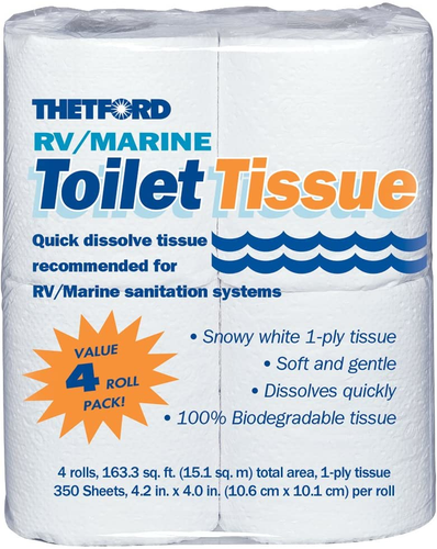Thetford 20804 - RV/Marine Toilet Tissue, Single Ply (box of 24) - RACKTRENDZ