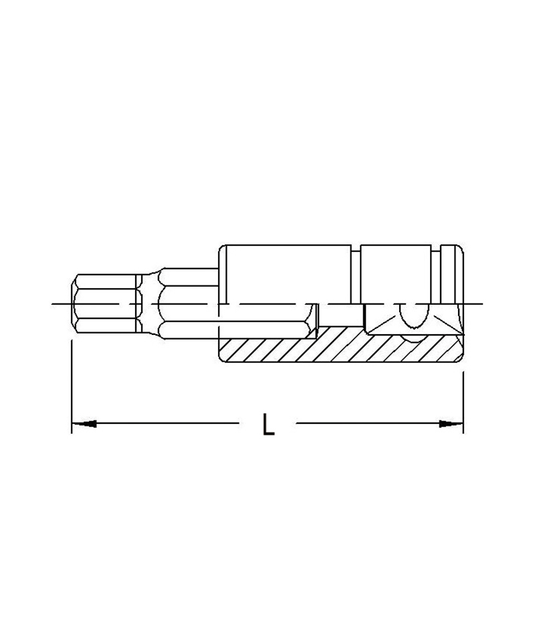 1/2"DR.1/16"HEX BIT SOCKET