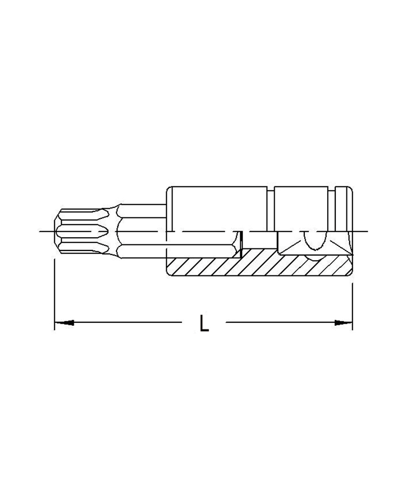 Load image into Gallery viewer, 1/4&quot;DR T20 STAR BIT SKT 45MML
