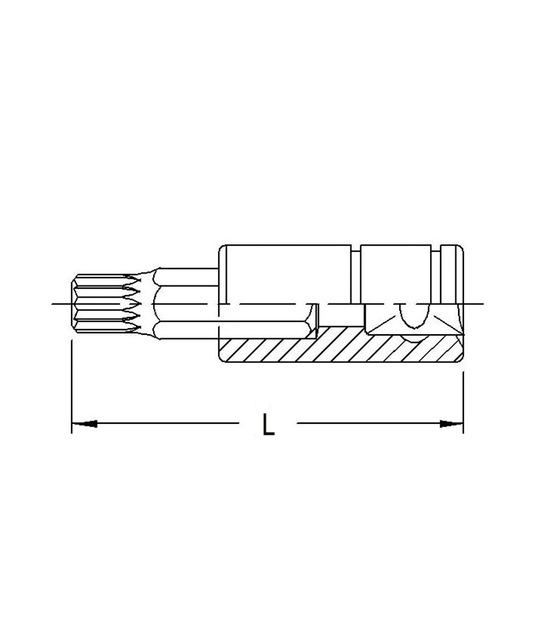 1/4"DR.M5 TRPL SQAURE BIT45mm
