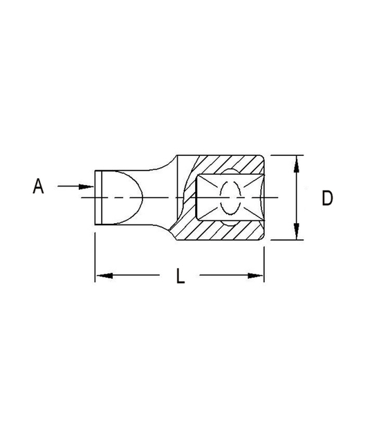 1/4"DR. 1.6X9.7 SLOTTED BIT SO