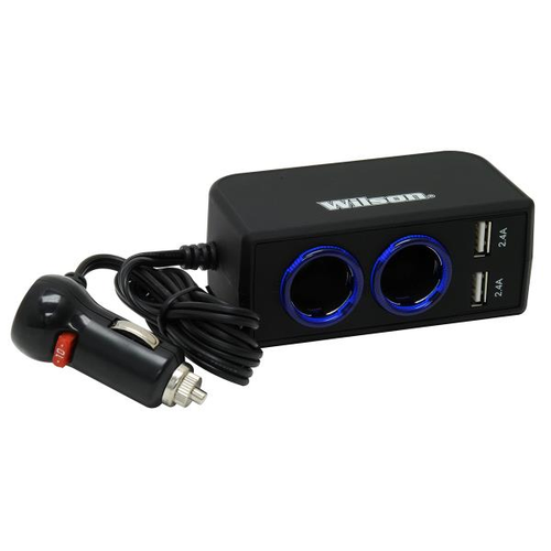 12V Dual 2.4A USB Adapter with 3' Cord - RACKTRENDZ