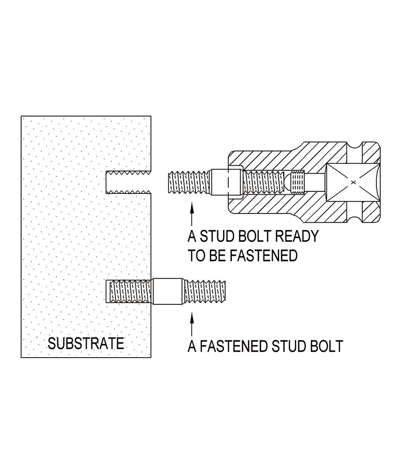 Load image into Gallery viewer, 3/8&quot;DR STUD BOLT S.M. 6 X 1.00
