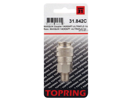 Topring 31.842C - Coupler automax (ultraflo) (automatic) 1/4 (m) npt