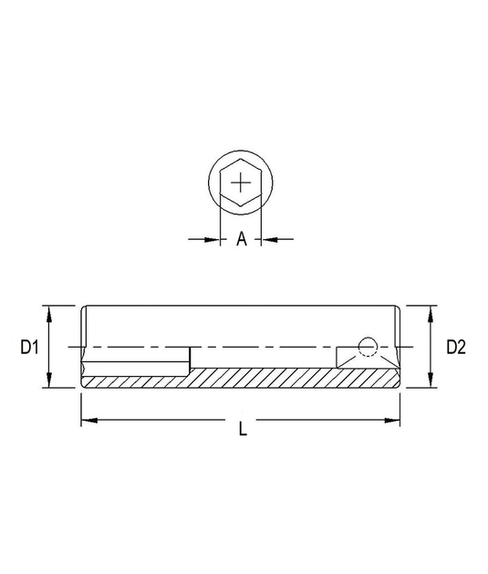 Genius 316313 - Douille à choc profonde 13 mm Métrique 3/8