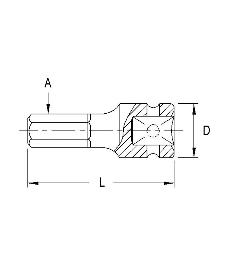 Load image into Gallery viewer, 3/8&quot;DR 4MM HEX.HEAD DRIVER
