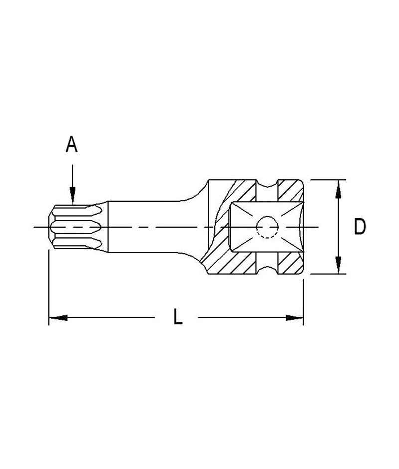 Load image into Gallery viewer, 3/8&quot;DR 60MM STAR T. HEAD SOCKE -
