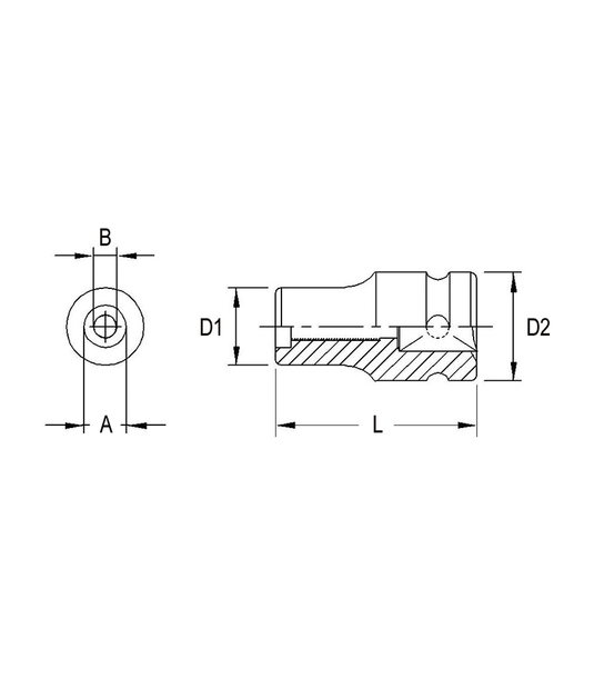1/2"DR STUD BOLT SKT M12 X 1.7