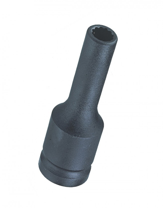 Genius Tools 1/2" Dr. 40mm Deep Thin Wall Impact Socket (12-Point) (CR-Mo)