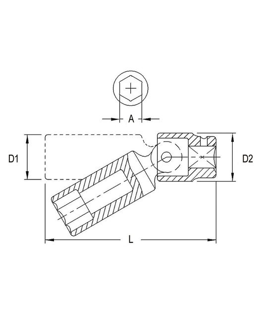 1/2"DR. DEEP IMPACT SWIVEL S.