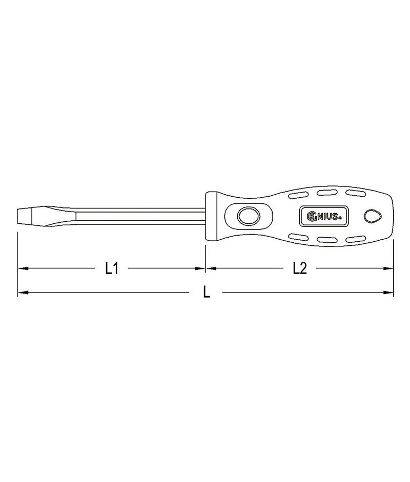 Chargez l&#39;image dans la visionneuse de la galerie, Genius 506+0680 - 1.2 x 8.0 mm Slotted Screwdriver 300 mmL
