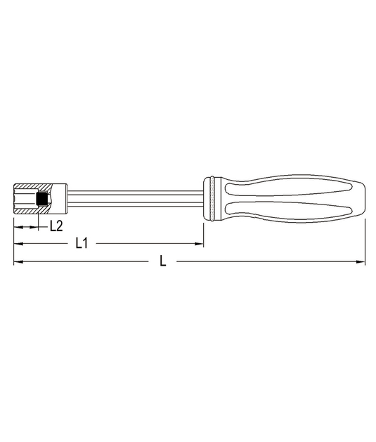 Genius 594520 - Tournevis à écrou hexagonal 5/16″ avec aimant 180 mm L