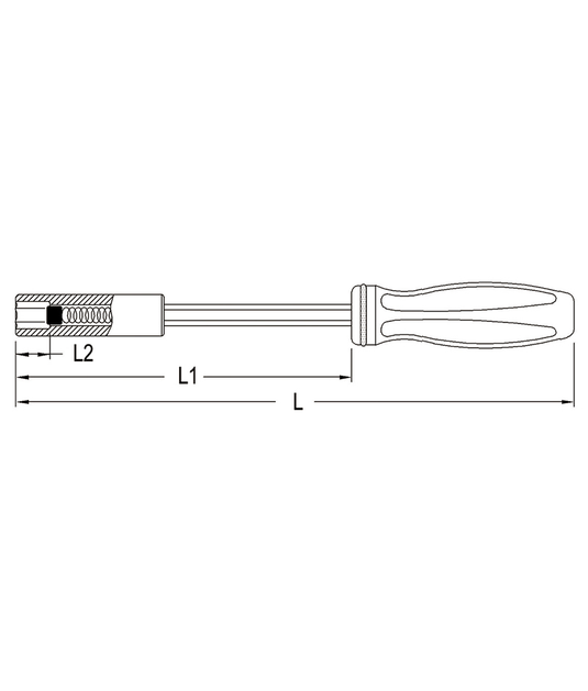 Genius 594620 - Tournevis à écrou hexagonal long de 5/16 po avec aimant 260 mmL