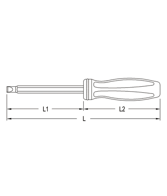 Genius 594+1250 - Tournevis plat 0,8 x 5,0, 360 mmL