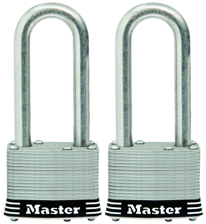 Load image into Gallery viewer, LAMINATED STAINLESS STEEL PADLOCK 2&quot; x 2 1/2&quot; - PACK OF 2 - RACKTRENDZ

