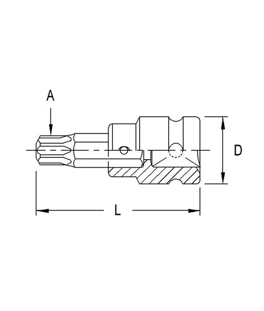 Douille à embout étoile Dr. T-80 3/4