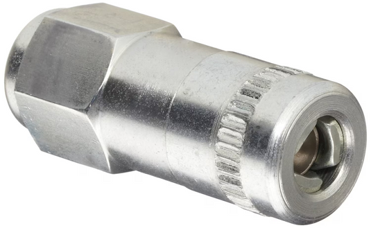 Alemite 6304C - Hydraulic Coupler Standard Type, Provides Leakproof Connection with Hydraulic Fittings, 1/8" Female NPTF - RACKTRENDZ