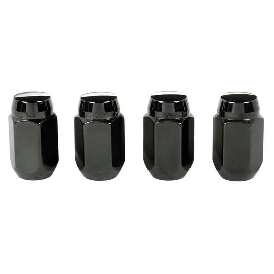 McGard 64030 - (4) Black Cone Seat Acorn Lug Nuts 1/2" 38mm 13/16'' Hex - RACKTRENDZ