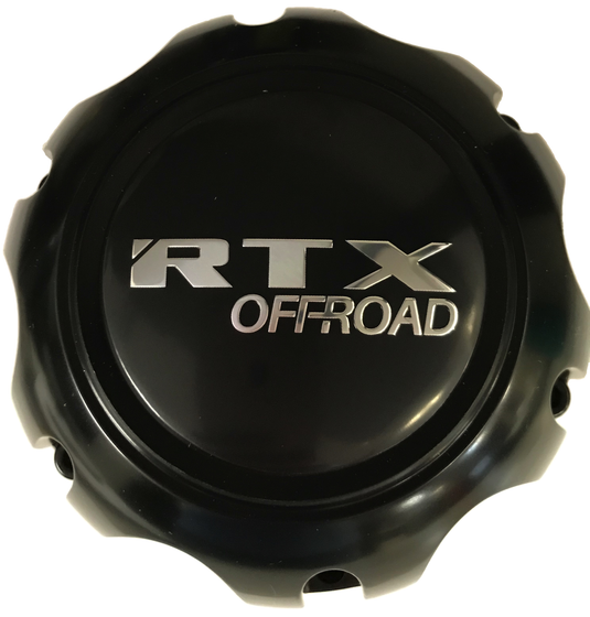 8509L135BBOR - Center Cap Satin Black & Logo with RTX Offroad Chrome 6H M5xL12 8509L135-B(B1M5)/8509K80-A(B1M5) - RACKTRENDZ