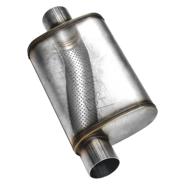 Load image into Gallery viewer, Flowmaster 71226 - FlowFX 409 SS Oval Gray Exhaust Muffler (2.5&quot; Offset ID, 2.5&quot; Center OD, 14&quot; Length) - RACKTRENDZ
