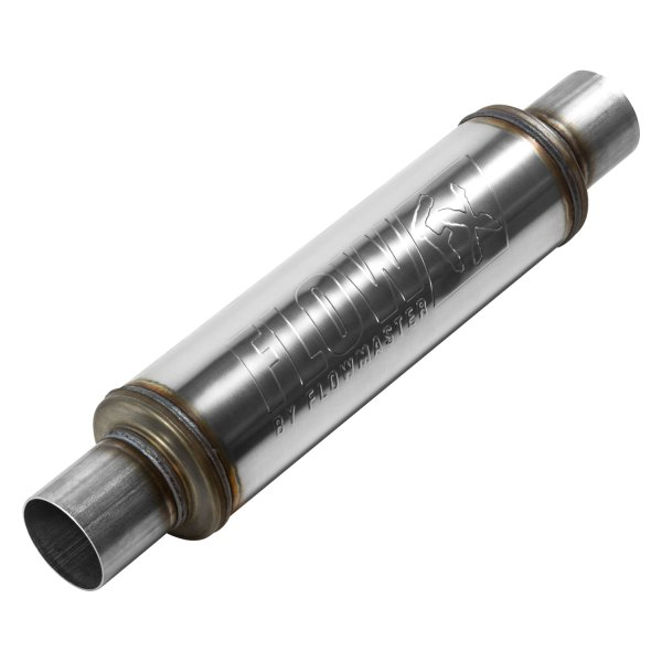 Load image into Gallery viewer, Flowmaster 71416 - FlowFX 409 SS Round Gray Exhaust Muffler (2.5&quot; Center ID, 2.5&quot; Center OD, 14&quot; Length) - RACKTRENDZ
