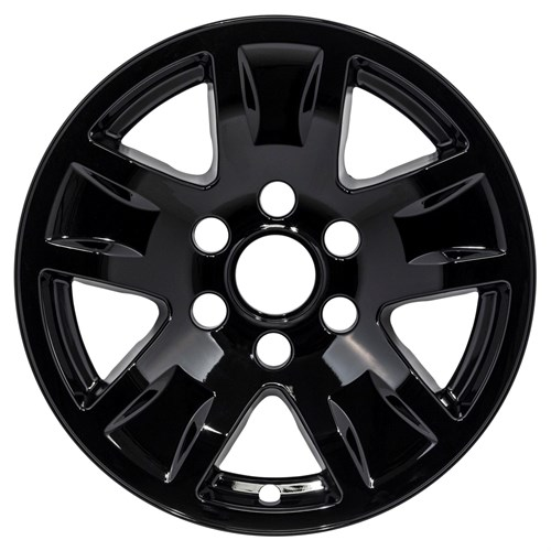 7565-GB - (4) 17'' Gloss Black ABS OEM Style Wheel Skins SILVERADO 1500 14-18 - RACKTRENDZ