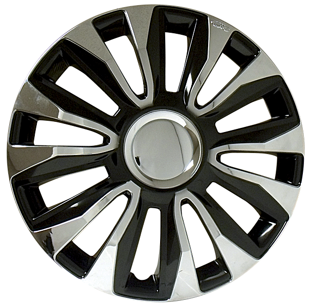 Load image into Gallery viewer, RTX 80-1286 - (4) ABS Wheel Covers - Black &amp; Chrome 16&quot;
