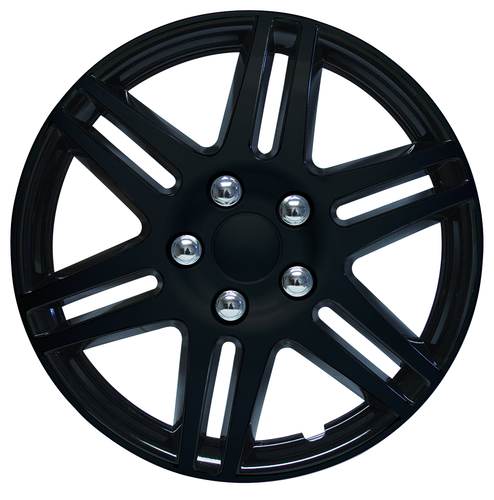 RTX 80-1416B - (4) ABS Wheel Covers - Black 16