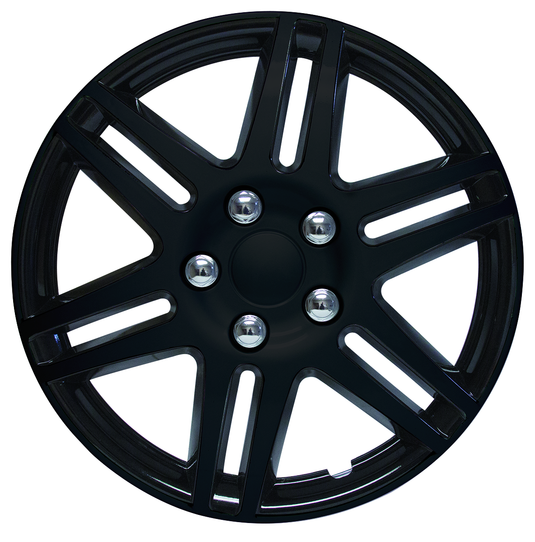 RTX 80-1415B  - (4) ABS Wheel Covers - Black 15