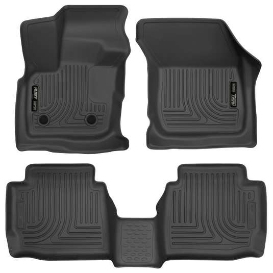 Husky Liners® • 98791 • WeatherBeater • Floor Liners • Black • Front & 2nd row • Ford Fusion 2017-2020 - RACKTRENDZ