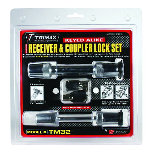 Trimax TM32 - (T3) 5/8" Receiver Lock & (TC2) 2.5" Span Coupler Lock - RACKTRENDZ
