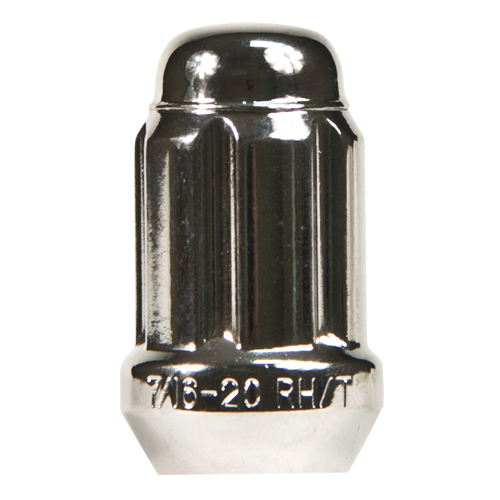 RTX TN0206-100 - (100) Chrome 6 Spline Cone Seat Nuts 12X1.25 34mm 19/21mm Hex