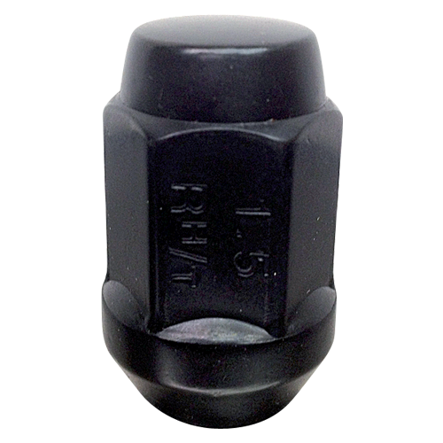 Westcoast W1015HB - (1) Black 1-PC Bulge Acorn Cone Seat Nut 12X1.5 35mm 19mm Hex - RACKTRENDZ