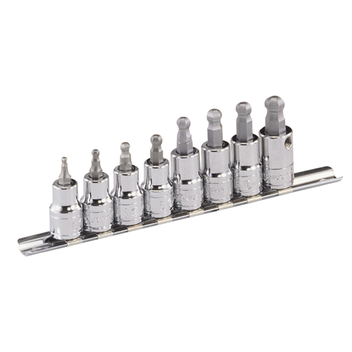 8PC WOBBLE HEX BIT SHORT 3/8