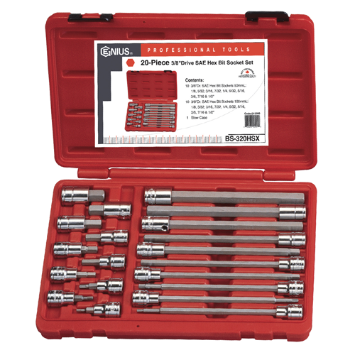 SAE DOUILLE HEXAGONALE S/L 3/8"DR