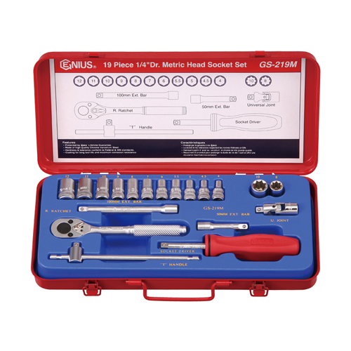 1/4"DR. 19PCS METRIC HAND S. S