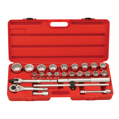 JEU DE DOUILLES CHROMÉES 3/4"DR 3/4"T