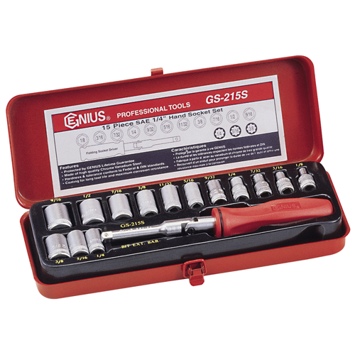 1/4"DR. 15PCS SAE HAND SOCKET
