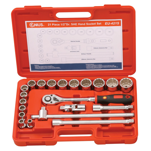 21PC SET 1/2"DR HAND SOCKET