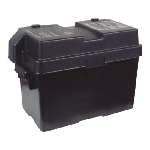 RV Pro 20-5051 - Single 6V Box Fits 6V Batteries Black (11"L x 7.87"W x 12"H) - RACKTRENDZ