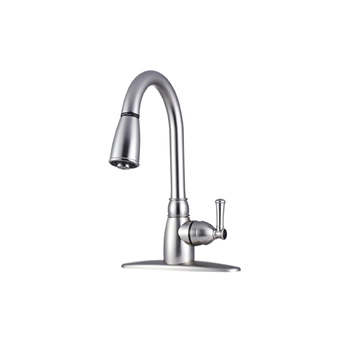 Dura Faucet DF-PK160-SN - Dura Non-Metallic Pull-Down RV Kitchen Faucet - Brushed Satin Nickel - RACKTRENDZ